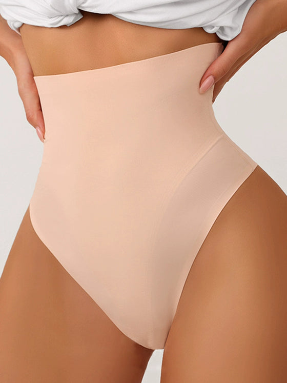 Amonyara - Women’s Fitness High Waist Shaper Panty - Yoga and Waist Shaping T-Back in Nude Skin Color