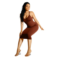  Amonyara Shapewear Long Dress with Built-In Bra: Seamless Bodycon, Tummy Control, Butt Lifter, Thigh Slimmer