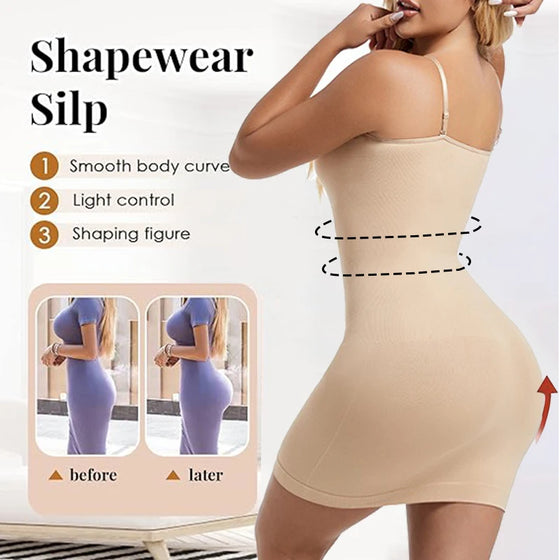 Amonyara Ultra Smooth Seamless Snatching Tummy Control Scoop Neck Tank Dress